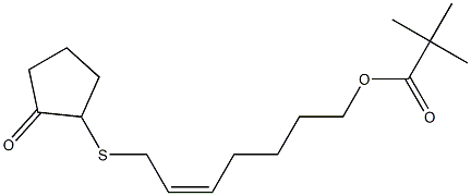 Pivalic acid [(Z)-7-[(2-oxocyclopentyl)thio]-5-heptenyl] ester 结构式