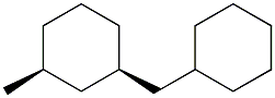 (1R,3S)-1-(Cyclohexylmethyl)-3-methylcyclohexane 结构式