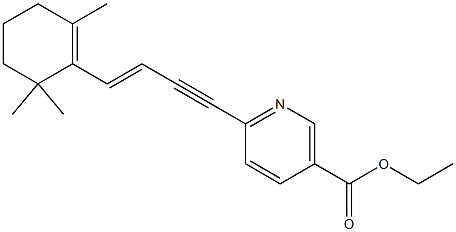 6-[4-(2,6,6-Trimethyl-1-cyclohexenyl)-3-buten-1-ynyl]nicotinic acid ethyl ester 结构式