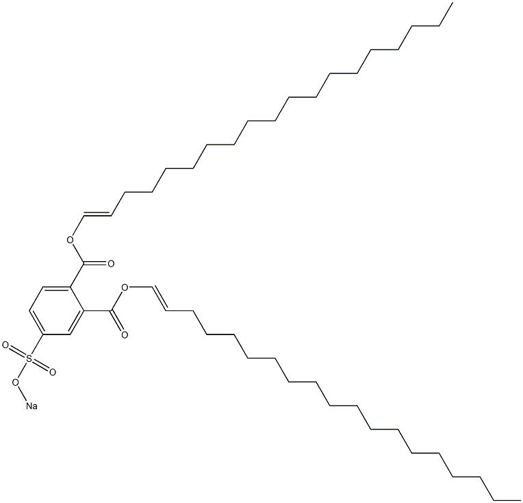 4-(Sodiosulfo)phthalic acid di(1-nonadecenyl) ester 结构式