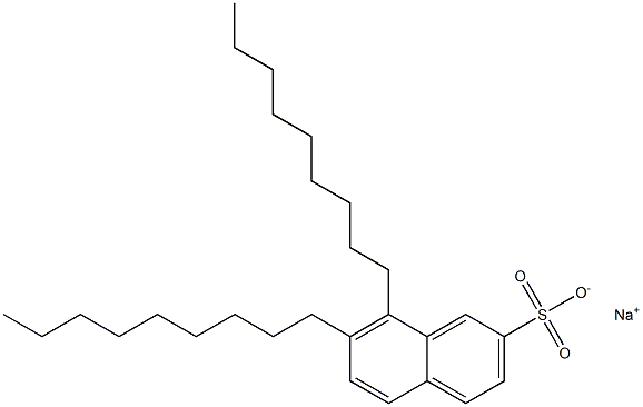 7,8-Dinonyl-2-naphthalenesulfonic acid sodium salt 结构式