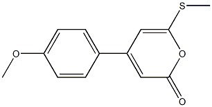 4-(4-Methoxyphenyl)-6-(methylthio)-2-pyrone 结构式