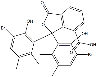 1,1-Bis(5-bromo-6-hydroxy-2,3-dimethylphenyl)-1,3-dihydro-3-oxoisobenzofuran-7-carboxylic acid 结构式