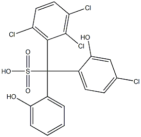 (4-Chloro-2-hydroxyphenyl)(2,3,6-trichlorophenyl)(2-hydroxyphenyl)methanesulfonic acid 结构式