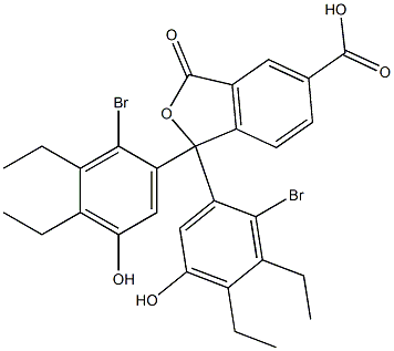 1,1-Bis(2-bromo-3,4-diethyl-5-hydroxyphenyl)-1,3-dihydro-3-oxoisobenzofuran-5-carboxylic acid 结构式