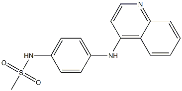 N-[4-(4-Quinolinylamino)phenyl]methanesulfonamide 结构式