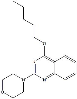 4-Pentyloxy-2-morpholinoquinazoline 结构式