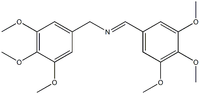 3,4,5-Trimethoxy-N-(3,4,5-trimethoxybenzyl)benzenemethanimine 结构式