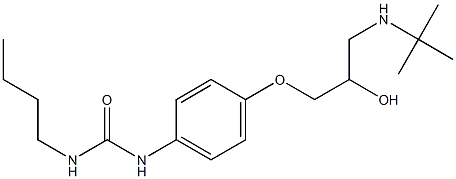 1-Butyl-3-[4-[2-hydroxy-3-[tert-butylamino]propoxy]phenyl]urea 结构式