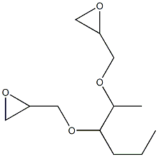 2,2'-[2,3-Hexanediylbis(oxymethylene)]bis(oxirane) 结构式