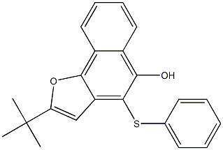 4-Phenylthio-2-tert-butylnaphtho[1,2-b]furan-5-ol 结构式
