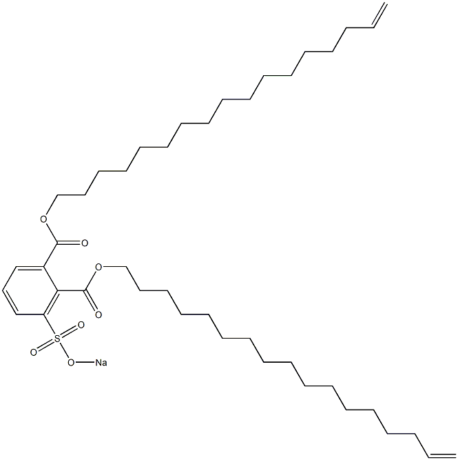 3-(Sodiosulfo)phthalic acid di(16-heptadecenyl) ester 结构式