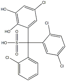 (2-Chlorophenyl)(2,5-dichlorophenyl)(5-chloro-2,3-dihydroxyphenyl)methanesulfonic acid 结构式