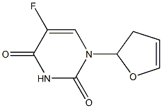 1-(2,3-Dihydrofuran-2-yl)-5-fluorouracil 结构式