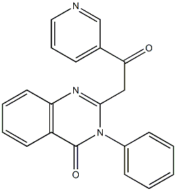 3-(Phenyl)-2-(3-pyridinylcarbonylmethyl)quinazolin-4(3H)-one 结构式