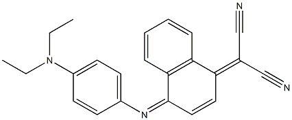 [4-[[4-(Diethylamino)phenyl]imino]naphthalen-1(4H)-ylidene]malononitrile 结构式