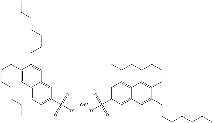 Bis(6,7-diheptyl-2-naphthalenesulfonic acid)calcium salt 结构式