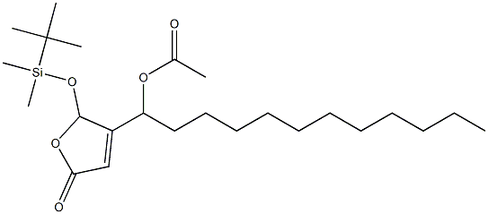 Acetic acid 1-[[2,5-dihydro-5-oxo-2-(tert-butyldimethylsiloxy)furan]-3-yl]dodecyl ester 结构式