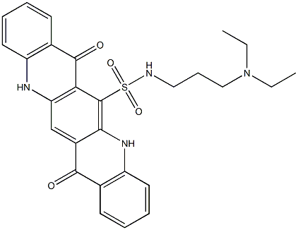 N-[3-(Diethylamino)propyl]-5,7,12,14-tetrahydro-7,14-dioxoquino[2,3-b]acridine-6-sulfonamide 结构式