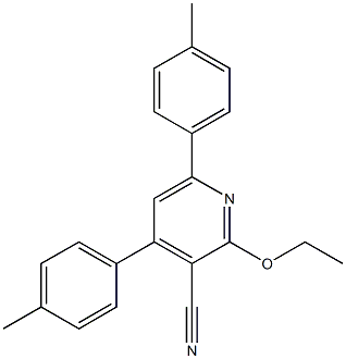 4,6-Di(p-tolyl)-2-ethoxypyridine-3-carbonitrile 结构式