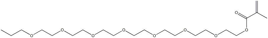 Methacrylic acid 2-[2-[2-[2-[2-[2-(2-propoxyethoxy)ethoxy]ethoxy]ethoxy]ethoxy]ethoxy]ethyl ester 结构式