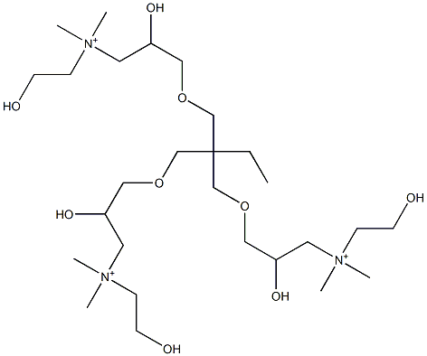 5,5',5''-(Propane-1,1,1-triyl)tris[N,N-dimethyl-N-(2-hydroxyethyl)-2-hydroxy-4-oxa-1-pentanaminium] 结构式