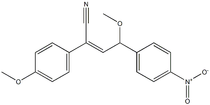 4-Methoxy-2-(4-methoxyphenyl)-4-(4-nitrophenyl)-2-butenenitrile 结构式