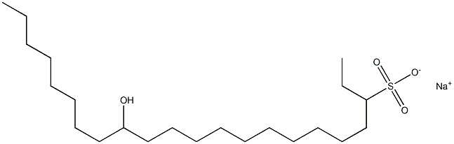 14-Hydroxydocosane-3-sulfonic acid sodium salt 结构式