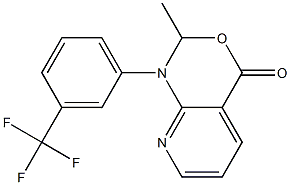 1-[3-(Trifluoromethyl)phenyl]-1,2-dihydro-2-methyl-4H-pyrido[2,3-d][1,3]oxazin-4-one 结构式