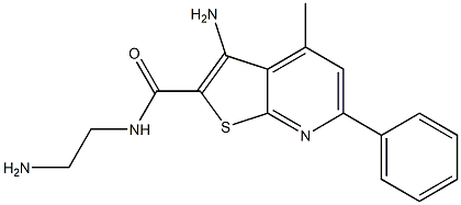 3-Amino-N-(2-aminoethyl)-4-methyl-6-phenylthieno[2,3-b]pyridine-2-carboxamide 结构式