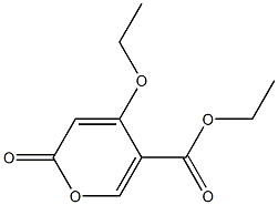 2-Oxo-4-ethoxy-2H-pyran-5-carboxylic acid ethyl ester 结构式