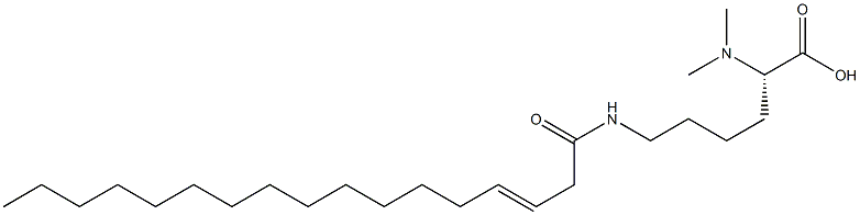 N6-(3-Heptadecenoyl)-N2,N2-dimethyllysine 结构式