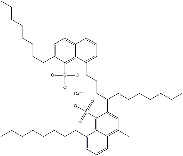 Bis(2,8-dioctyl-1-naphthalenesulfonic acid)calcium salt 结构式