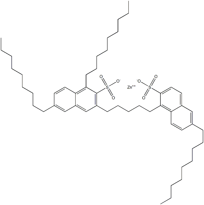 Bis(1,6-dinonyl-2-naphthalenesulfonic acid)zinc salt 结构式