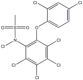 Chloro-N-[2,3,4,5-tetrachloro-6-(2,4-dichlorophenoxy)phenyl]methanesulfonamide 结构式