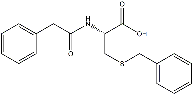 3-(Benzylthio)-N-(phenylacetyl)-L-alanine 结构式