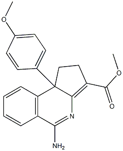 5-Amino-1,9b-dihydro-9b-(4-methoxyphenyl)-2H-cyclopent[c]isoquinoline-3-carboxylic acid methyl ester 结构式