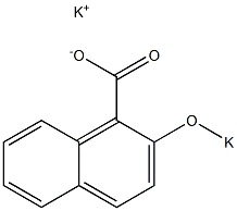 2-Potassiooxy-1-naphthoic acid potassium salt 结构式