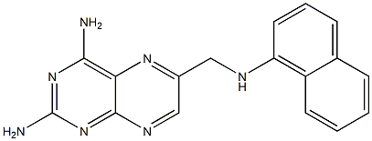 6-(1-Naphtylaminomethyl)pteridine-2,4-diamine 结构式