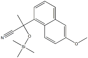 2-(6-Methoxy-1-naphtyl)-2-(trimethylsilyloxy)propionitrile 结构式