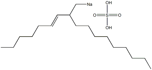 Sulfuric acid 2-(1-heptenyl)undecyl=sodium ester salt 结构式