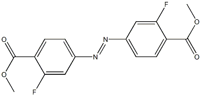 3,3'-Difluoroazobenzene-4,4'-dicarboxylic acid dimethyl ester 结构式