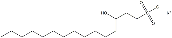 3-Hydroxypentadecane-1-sulfonic acid potassium salt 结构式