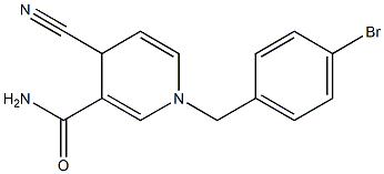 1-(4-Bromobenzyl)-4-cyano-1,4-dihydro-3-pyridinecarboxamide 结构式