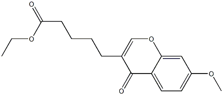 5-(7-Methoxy-4-oxo-4H-1-benzopyran-3-yl)valeric acid ethyl ester 结构式