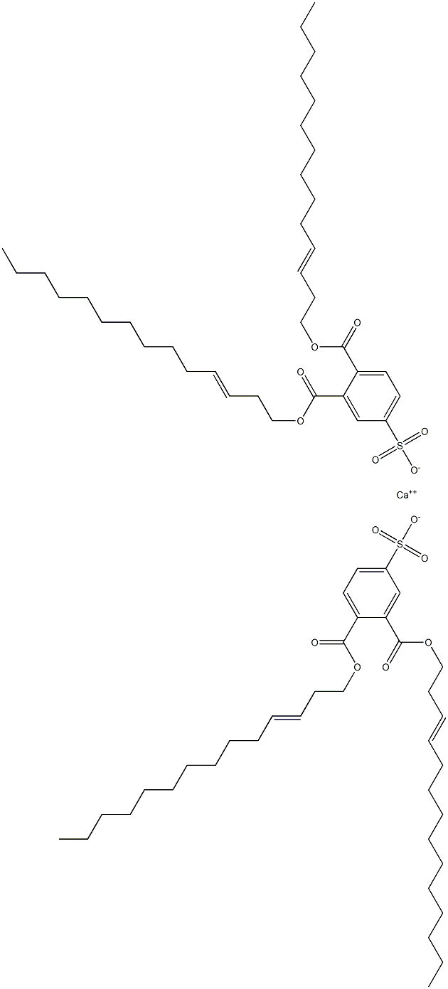 Bis[3,4-di(3-tetradecenyloxycarbonyl)benzenesulfonic acid]calcium salt 结构式