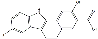 8-Chloro-2-hydroxy-11H-benzo[a]carbazole-3-carboxylic acid 结构式