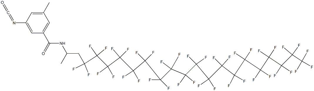 3-Isocyanato-5-methyl-N-[2-(nonatriacontafluorononadecyl)-1-methylethyl]benzamide 结构式