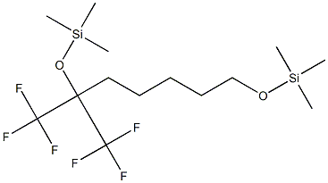 2-(Trifluoromethyl)-2,7-bis(trimethylsiloxy)-1,1,1-trifluoroheptane 结构式
