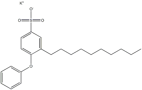 3-Decyl-4-phenoxybenzenesulfonic acid potassium salt 结构式